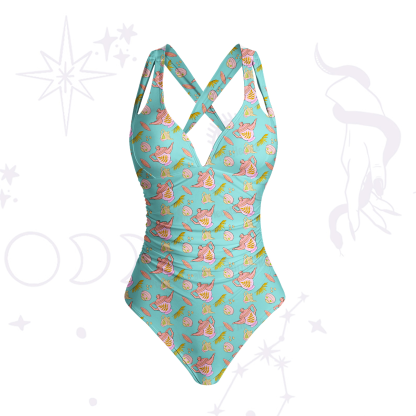 Purplehecate Mystical Teapot One-Piece Swimsuit