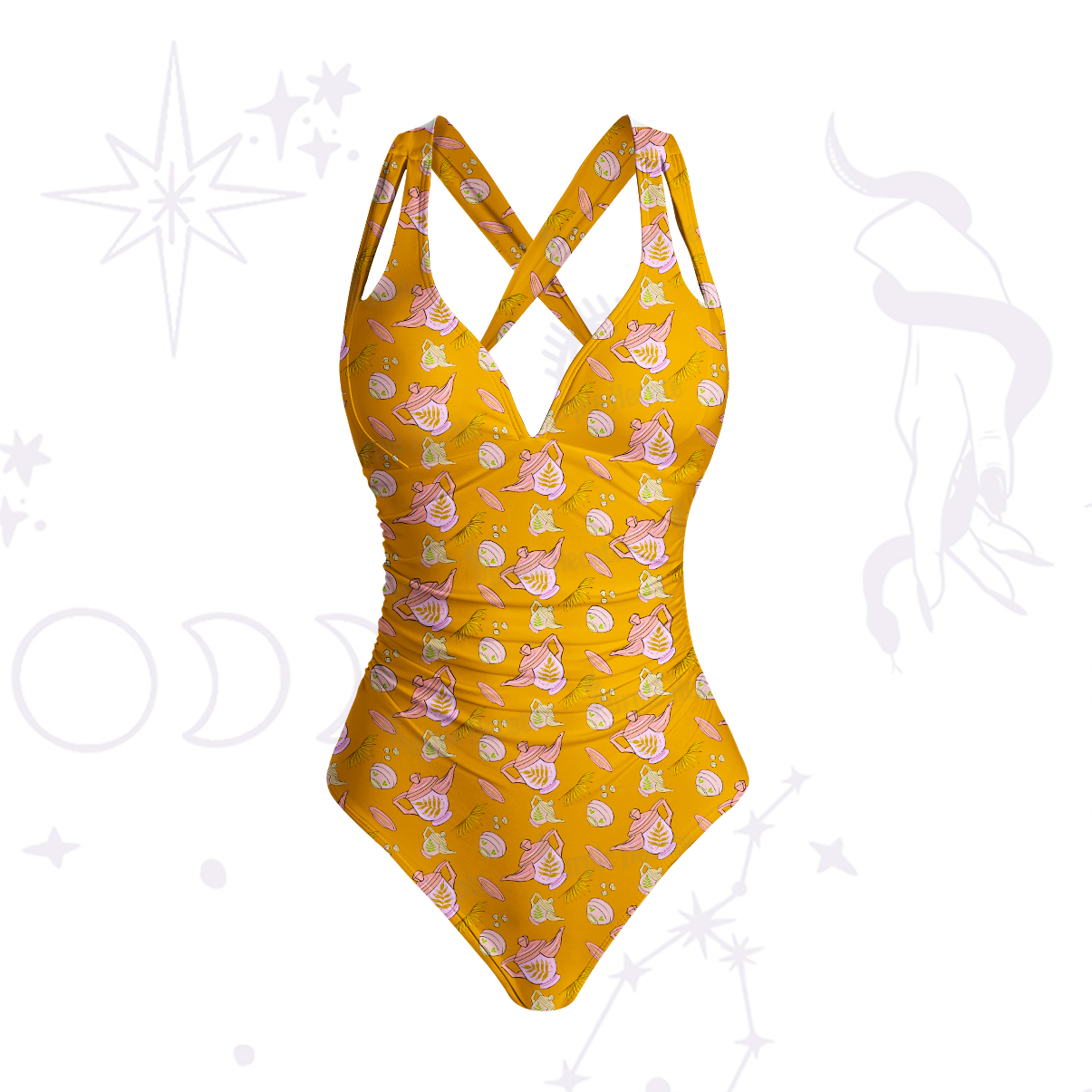 Purplehecate Mystical Teapot One-Piece Swimsuit