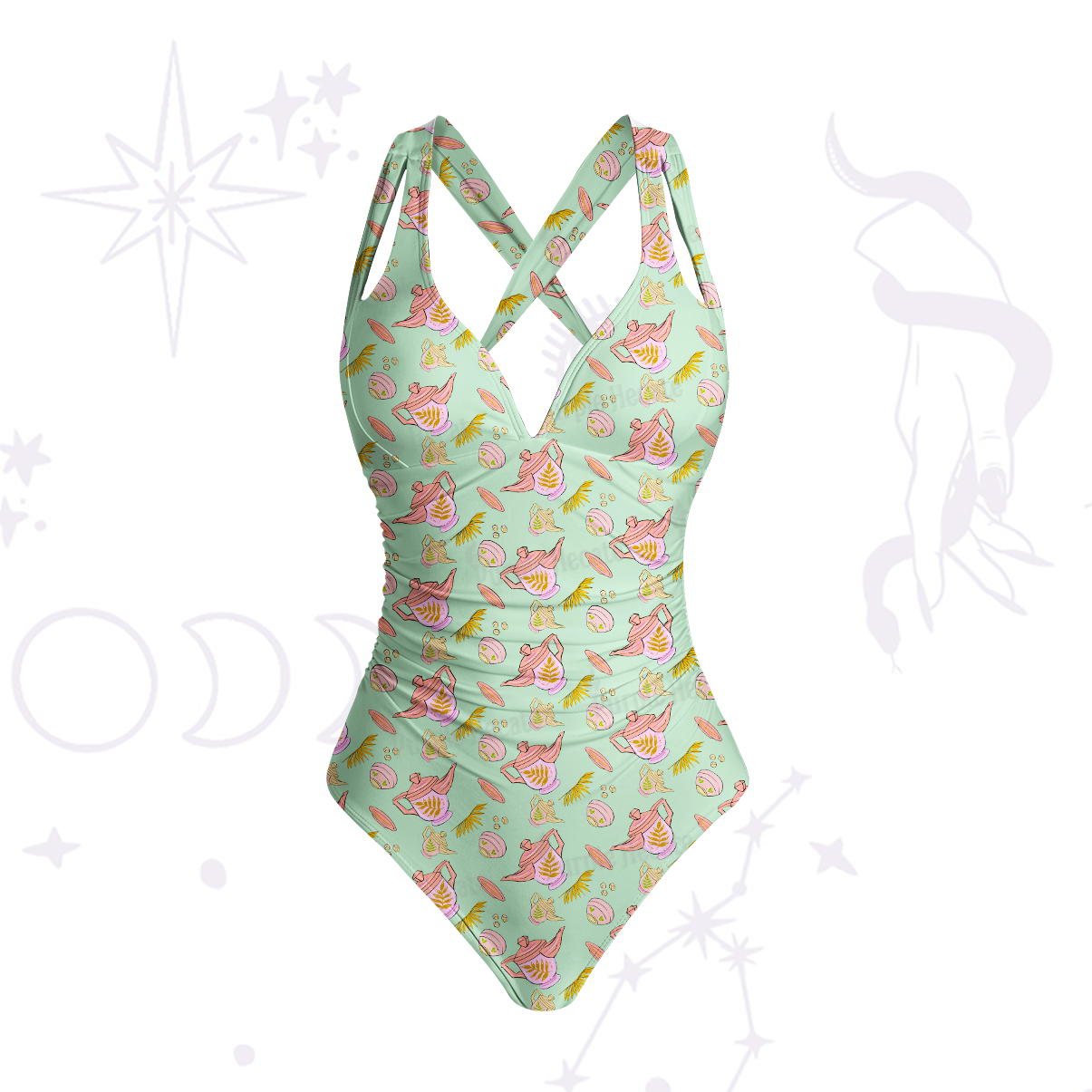 Purplehecate Mystical Teapot One-Piece Swimsuit