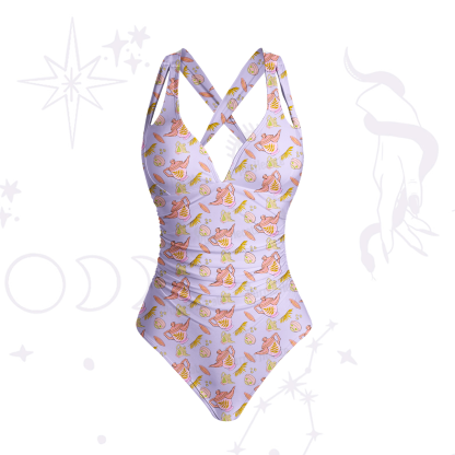 Purplehecate Mystical Teapot One-Piece Swimsuit