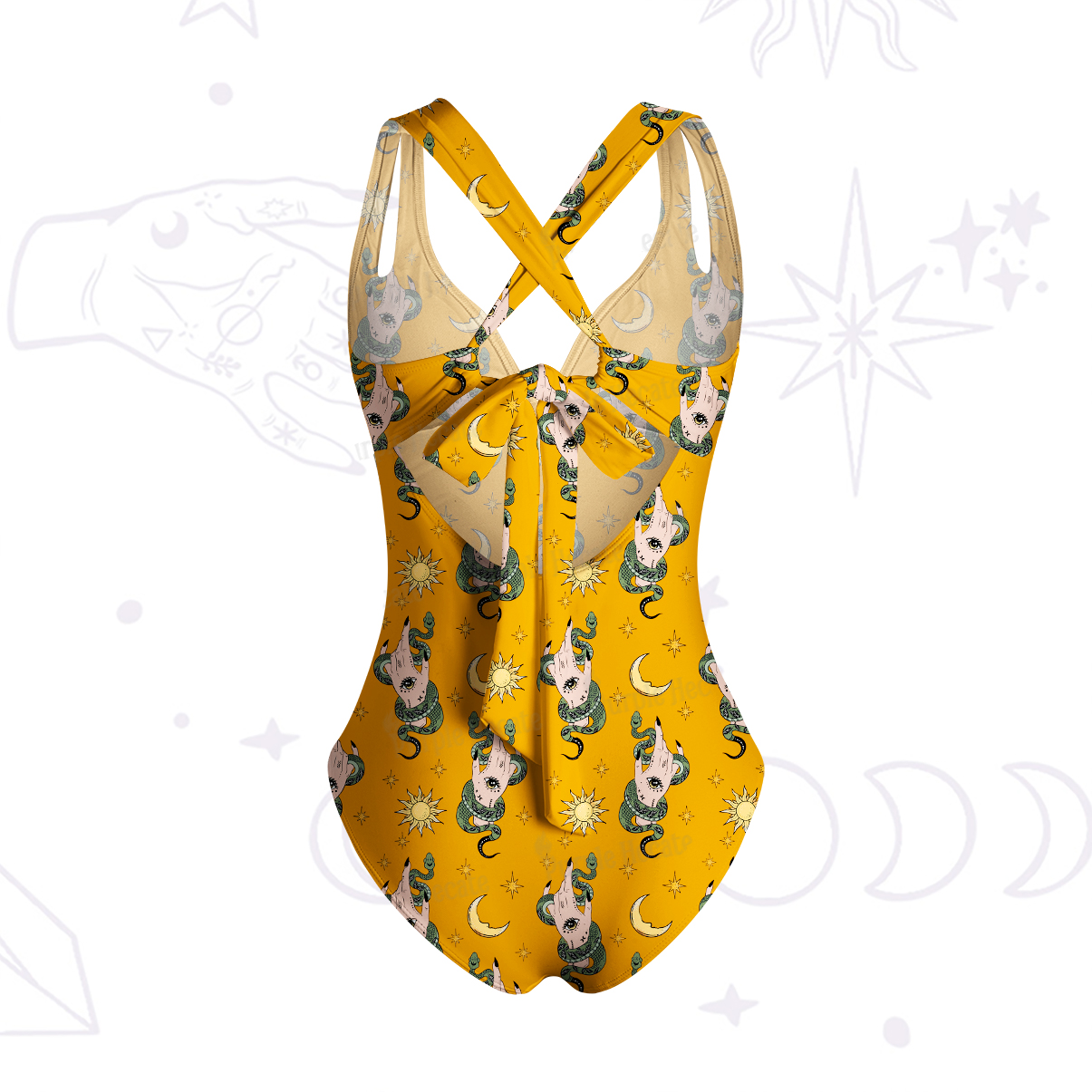 Purplehecate Reach For The Moon One-Piece Swimsuit