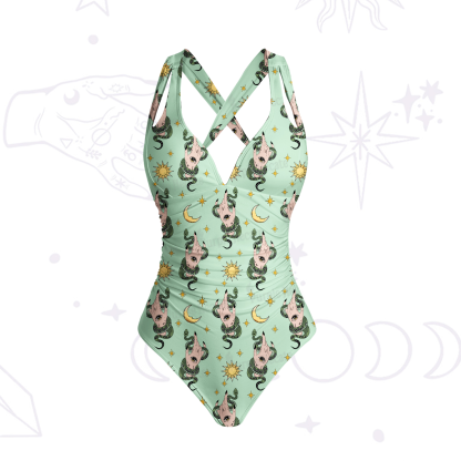 Purplehecate Reach For The Moon One-Piece Swimsuit