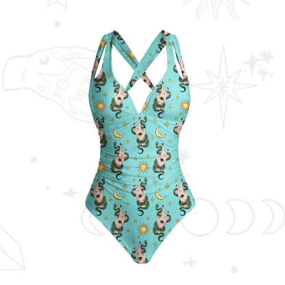 Purplehecate Reach For The Moon One-Piece Swimsuit