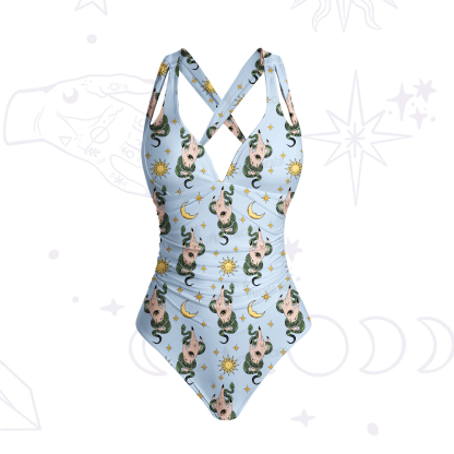 Purplehecate Reach For The Moon One-Piece Swimsuit