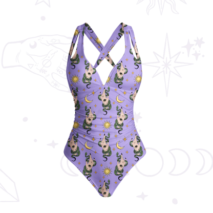 Purplehecate Reach For The Moon One-Piece Swimsuit