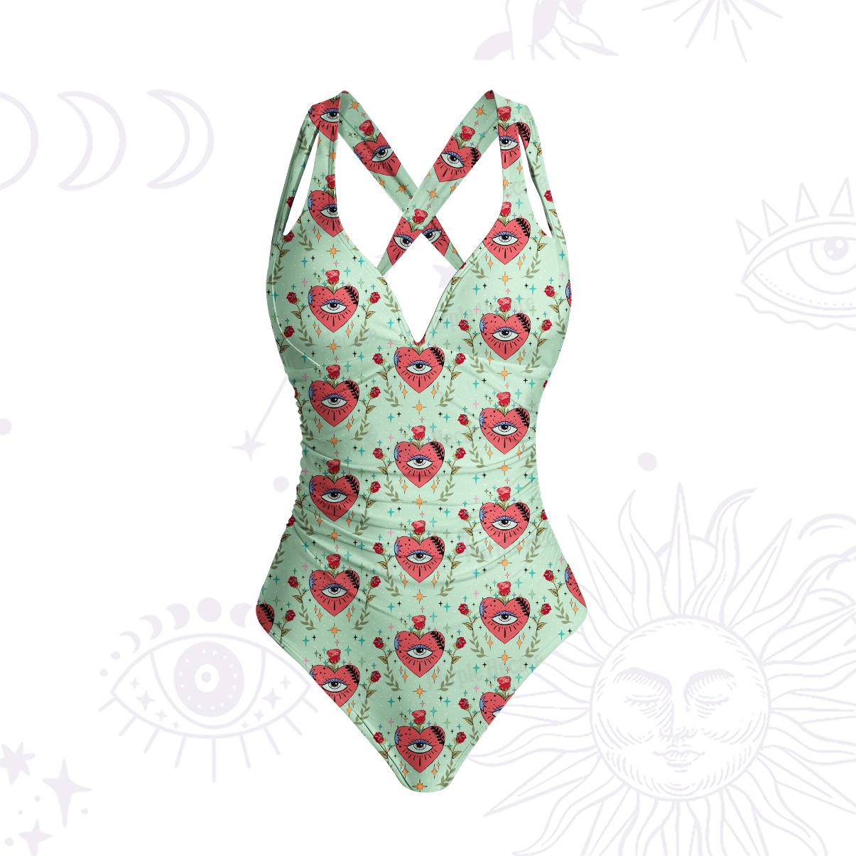 [Copy]Purplehecate Magic Sun One-Piece Swimsuit