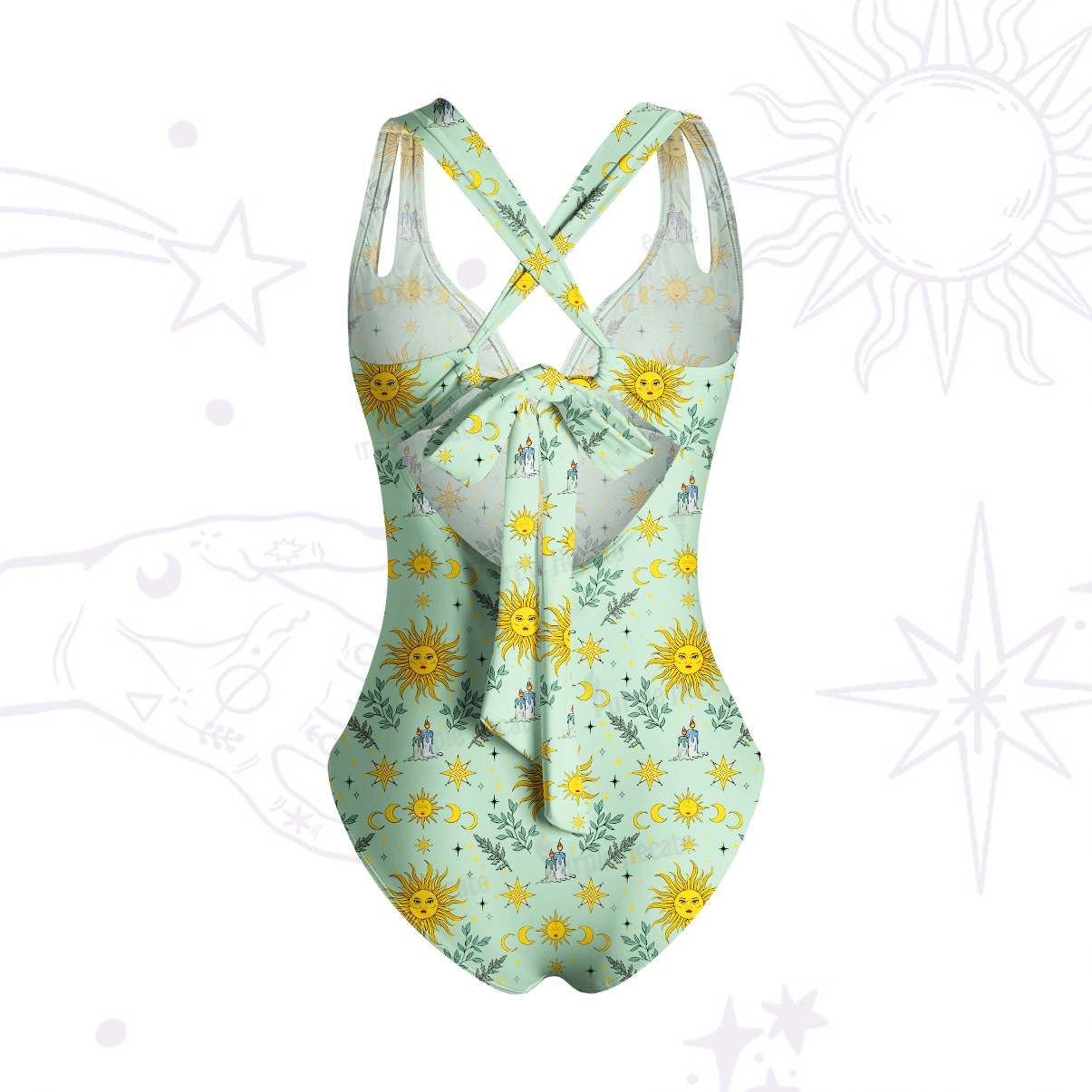 Purplehecate Magic Sun One-Piece Swimsuit