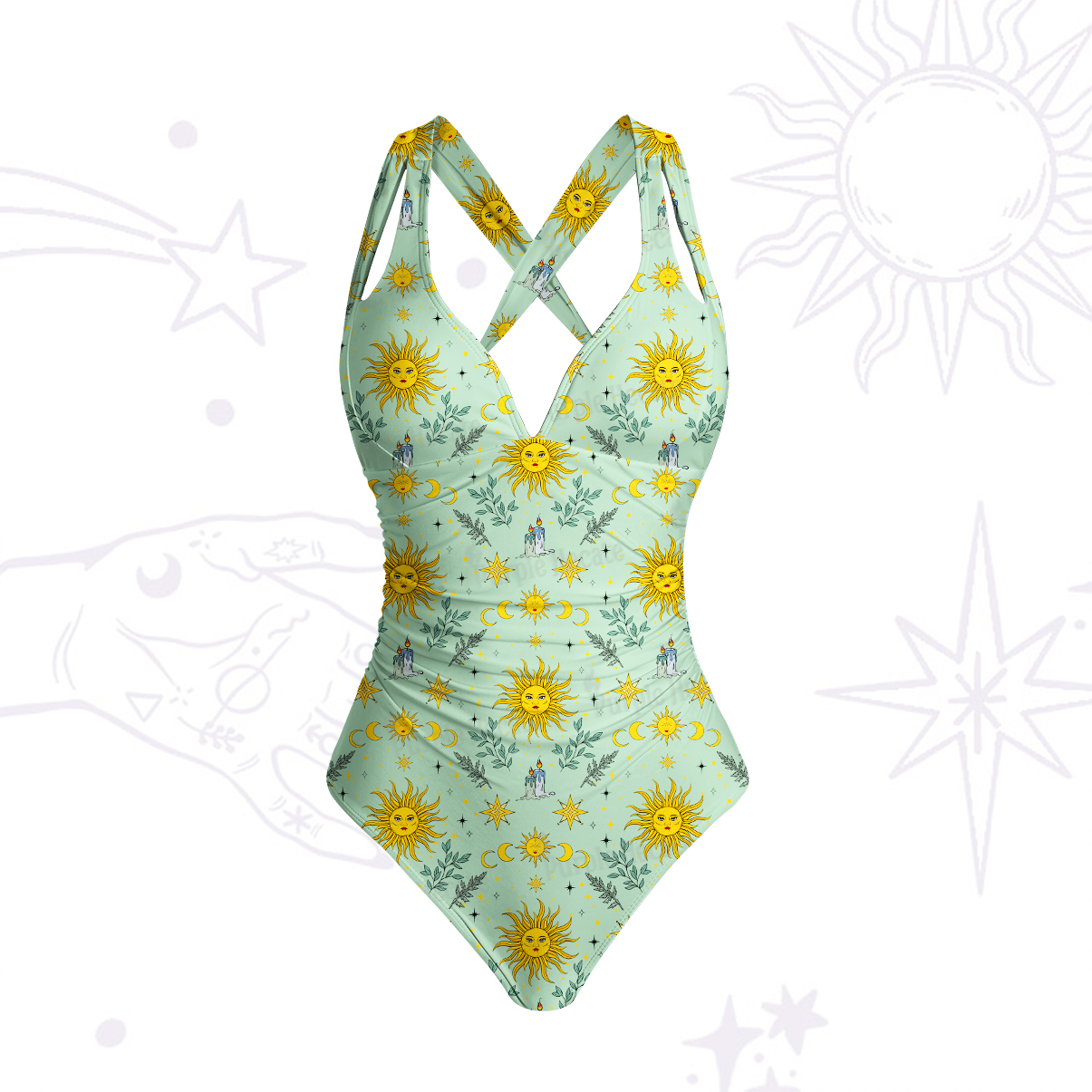 Purplehecate Magic Sun One-Piece Swimsuit