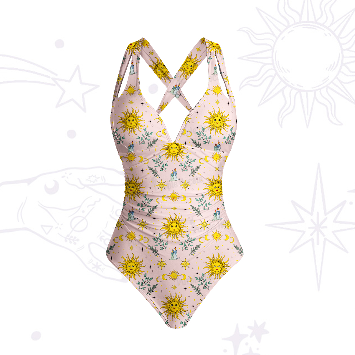 Purplehecate Magic Sun One-Piece Swimsuit