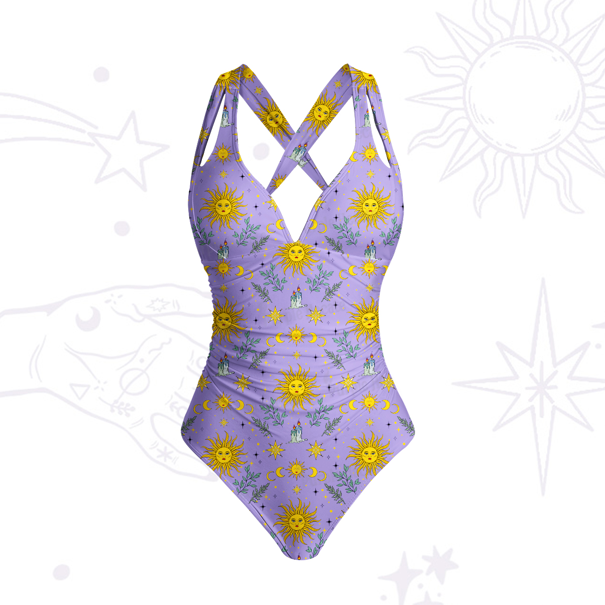 Purplehecate Magic Sun One-Piece Swimsuit