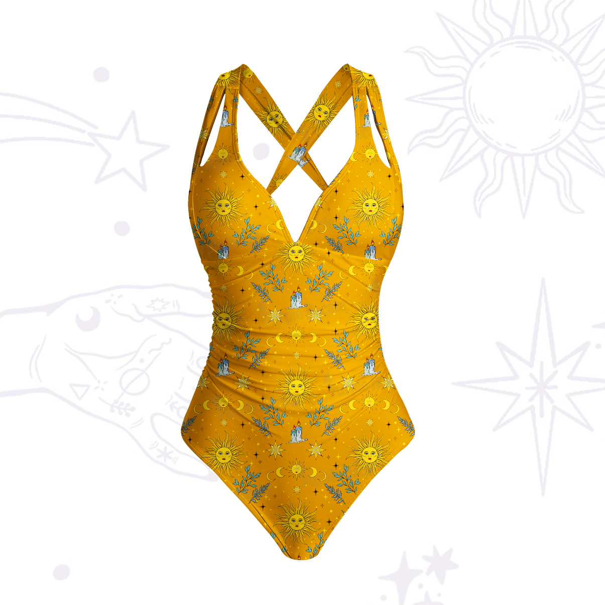 Purplehecate Magic Sun One-Piece Swimsuit
