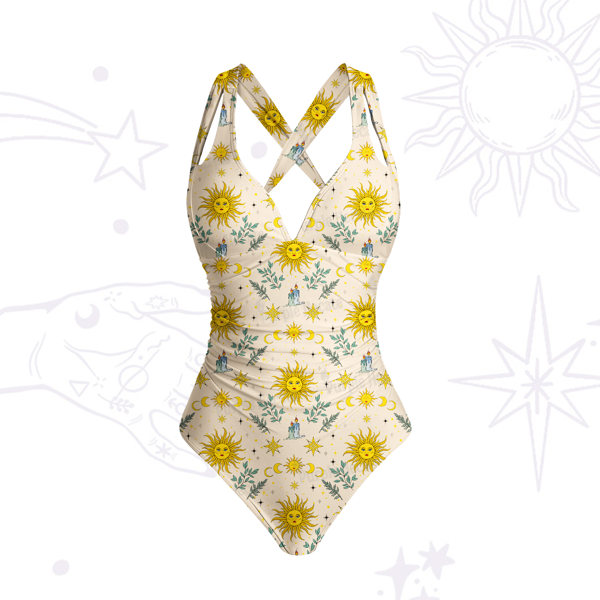 Purplehecate Magic Sun One-Piece Swimsuit