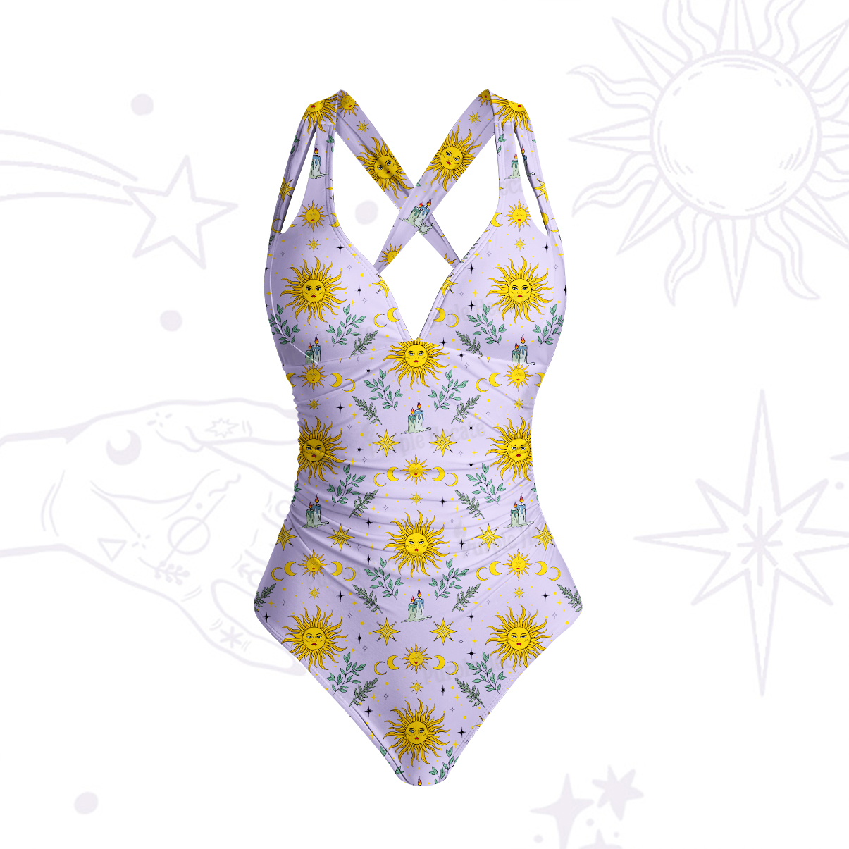 Purplehecate Magic Sun One-Piece Swimsuit