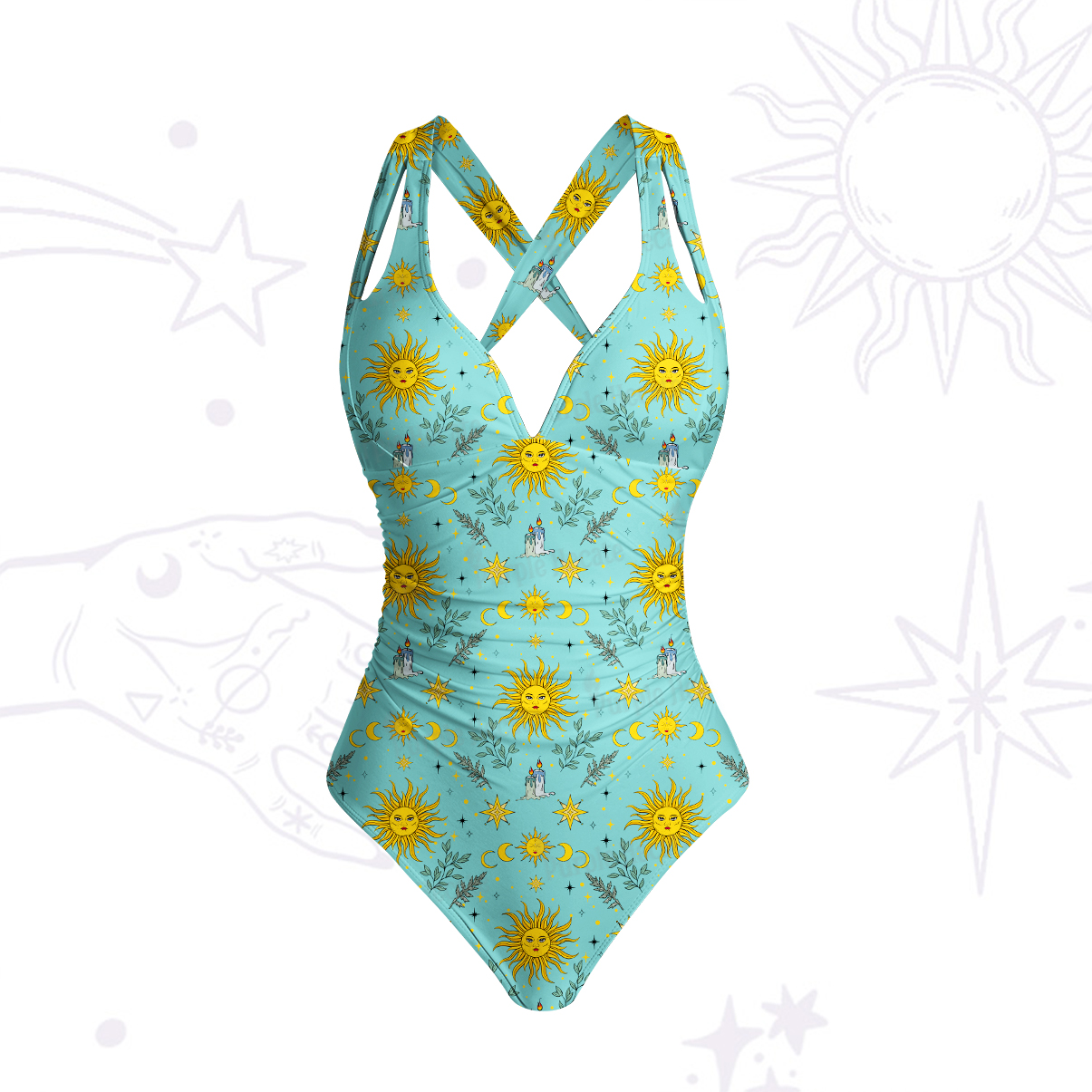 Purplehecate Magic Sun One-Piece Swimsuit