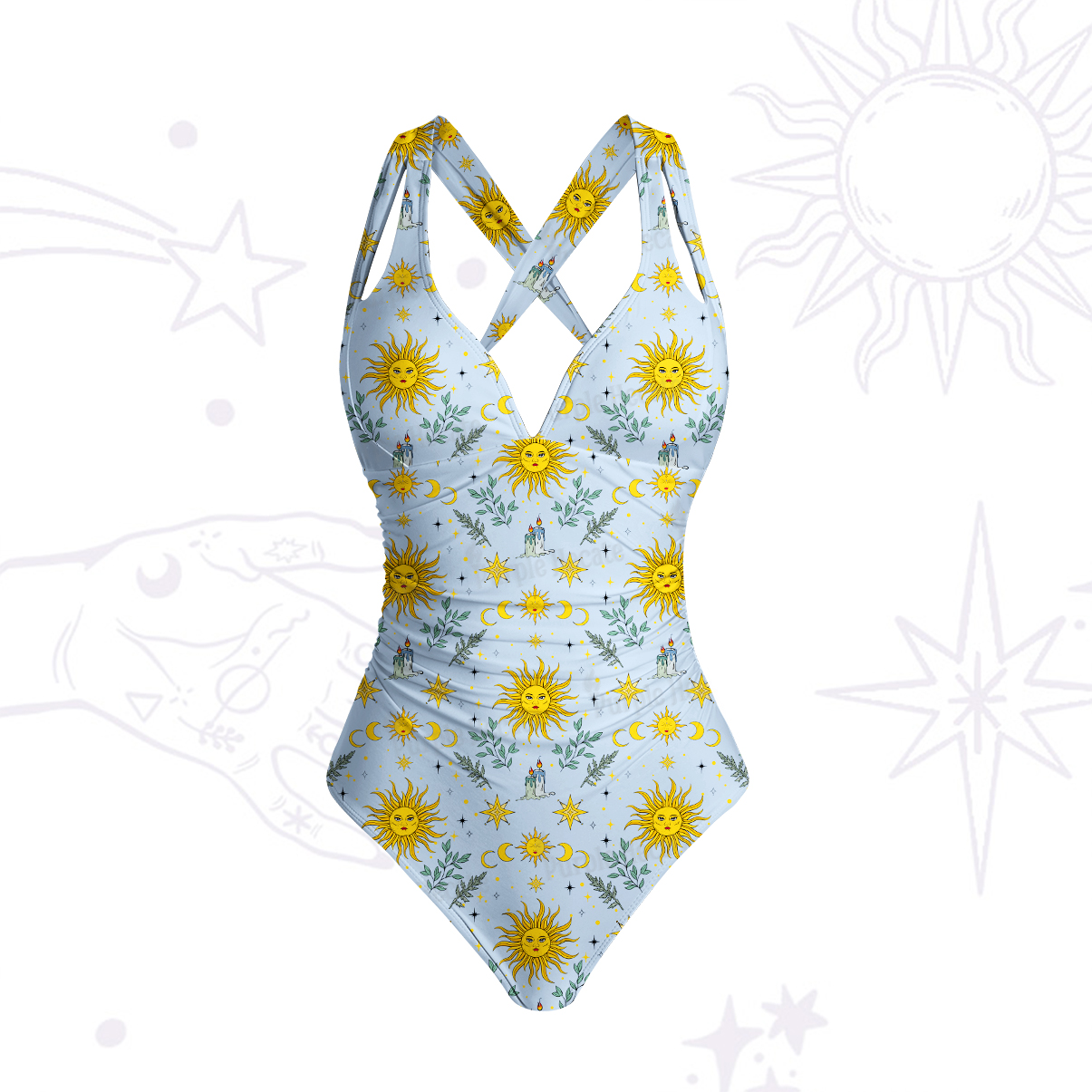 Purplehecate Magic Sun One-Piece Swimsuit