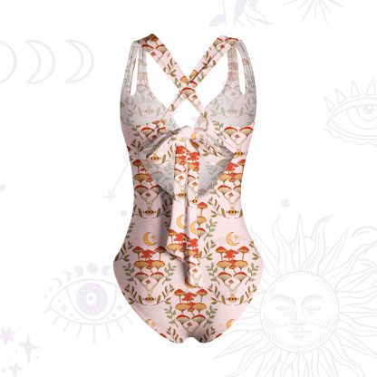 Purplehecate Psychedelic Mushrooms One-Piece Swimsuit