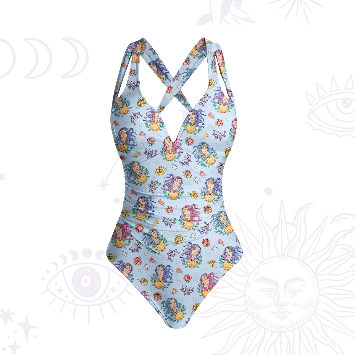 Purplehecate Virgo Spirit Zodiac One-Piece Swimsuit