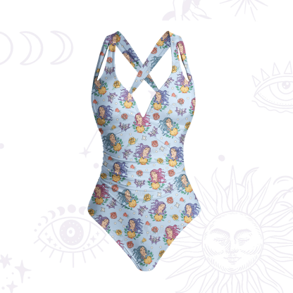 Purplehecate Virgo Spirit Zodiac One-Piece Swimsuit