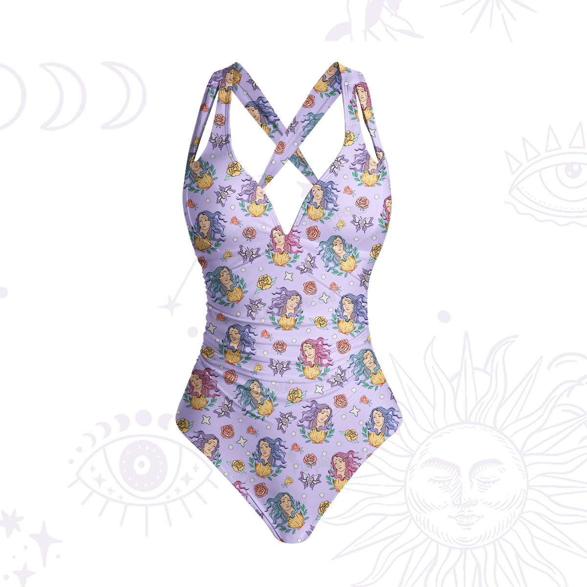 Purplehecate Virgo Spirit Zodiac One-Piece Swimsuit