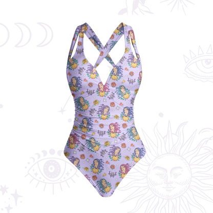 Purplehecate Virgo Spirit Zodiac One-Piece Swimsuit