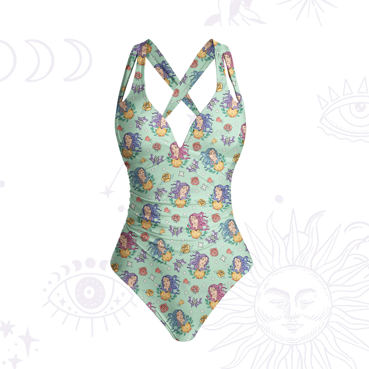 Purplehecate Virgo Spirit Zodiac One-Piece Swimsuit