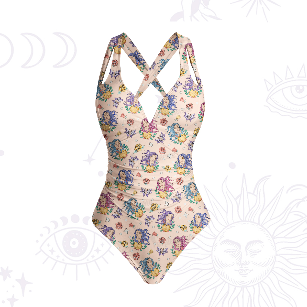 Purplehecate Virgo Spirit Zodiac One-Piece Swimsuit