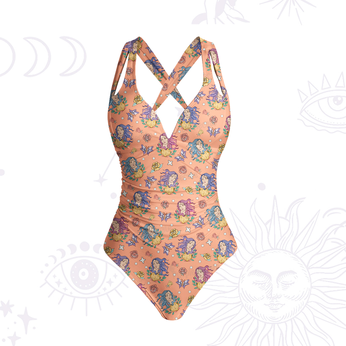 Purplehecate Virgo Spirit Zodiac One-Piece Swimsuit