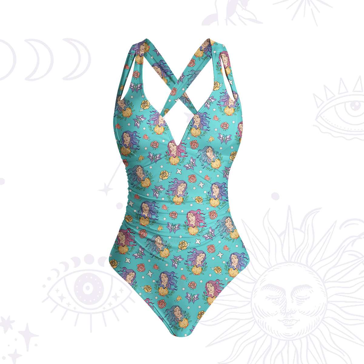 Purplehecate Virgo Spirit Zodiac One-Piece Swimsuit