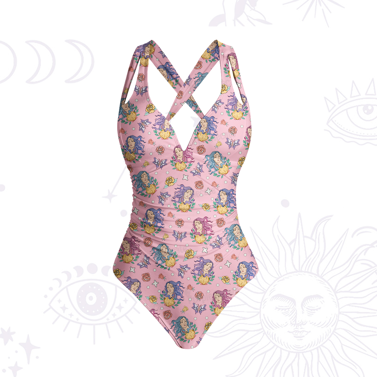 Purplehecate Virgo Spirit Zodiac One-Piece Swimsuit