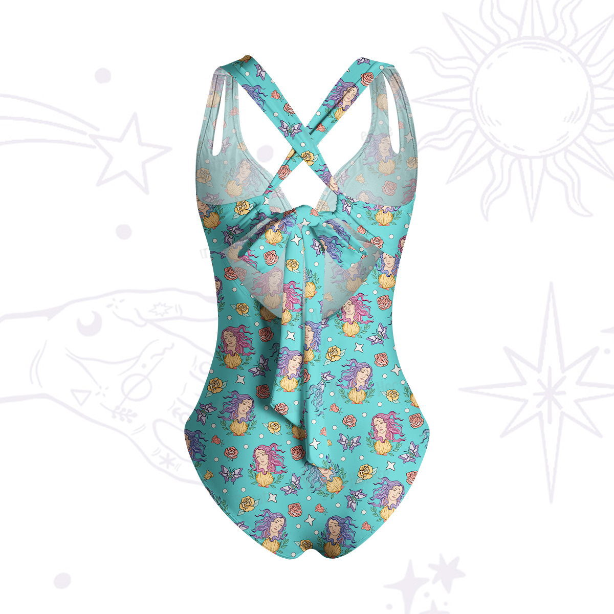 Purplehecate Virgo Spirit Zodiac One-Piece Swimsuit