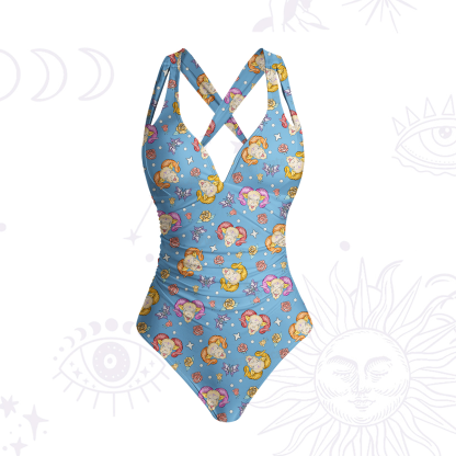 Purplehecate Aries Spirit Zodiac One-Piece Swimsuit