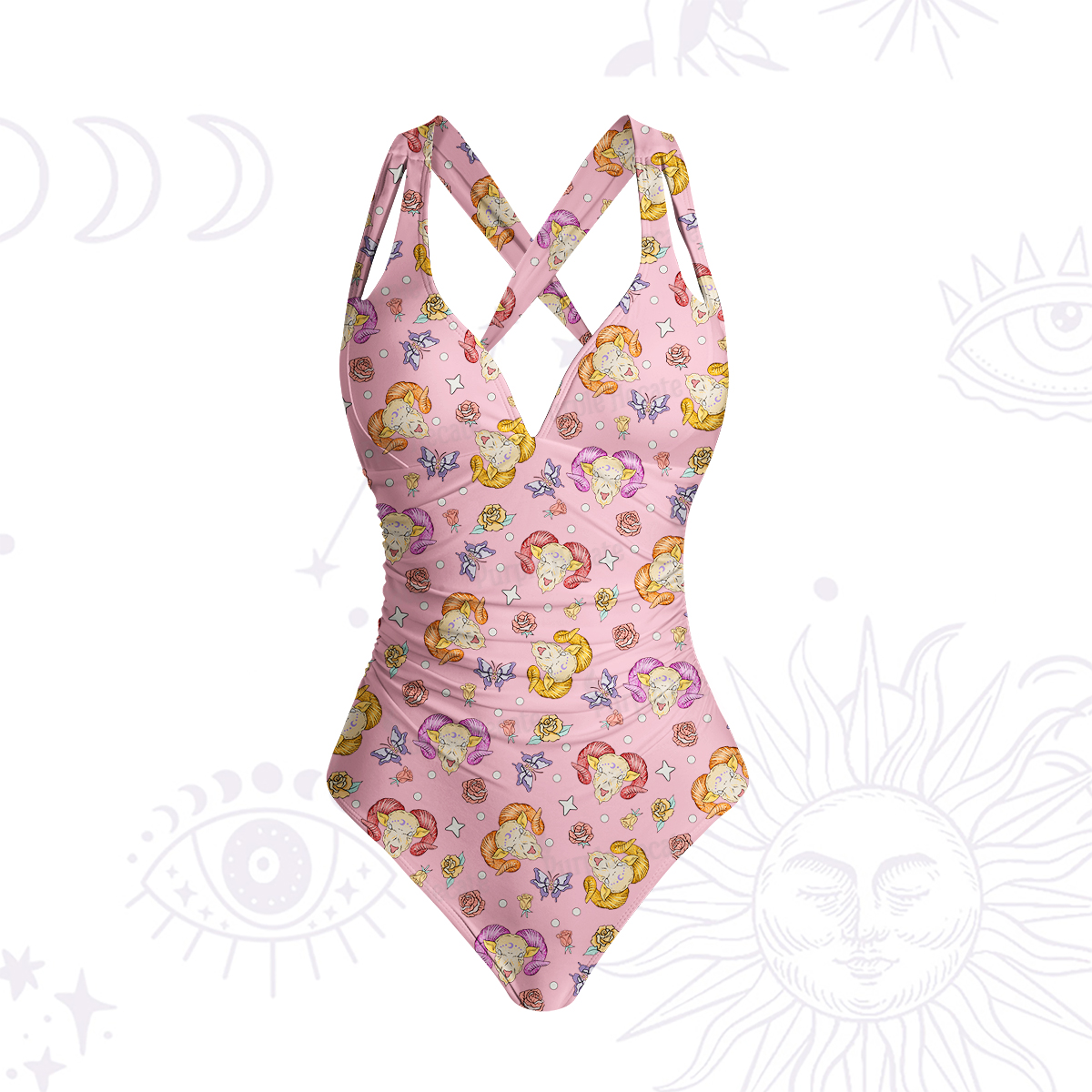 Purplehecate Aries Spirit Zodiac One-Piece Swimsuit