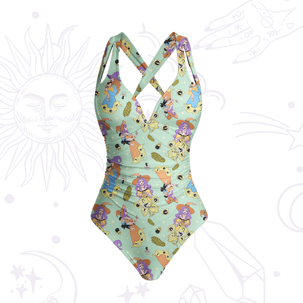 Purplehecate Mom Group Shenanigans One-Piece Swimsuit