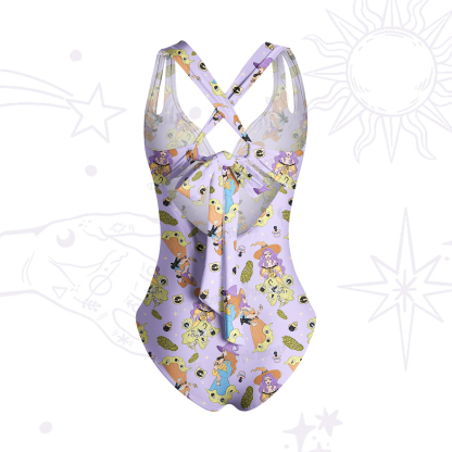 Purplehecate Mom Group Shenanigans One-Piece Swimsuit