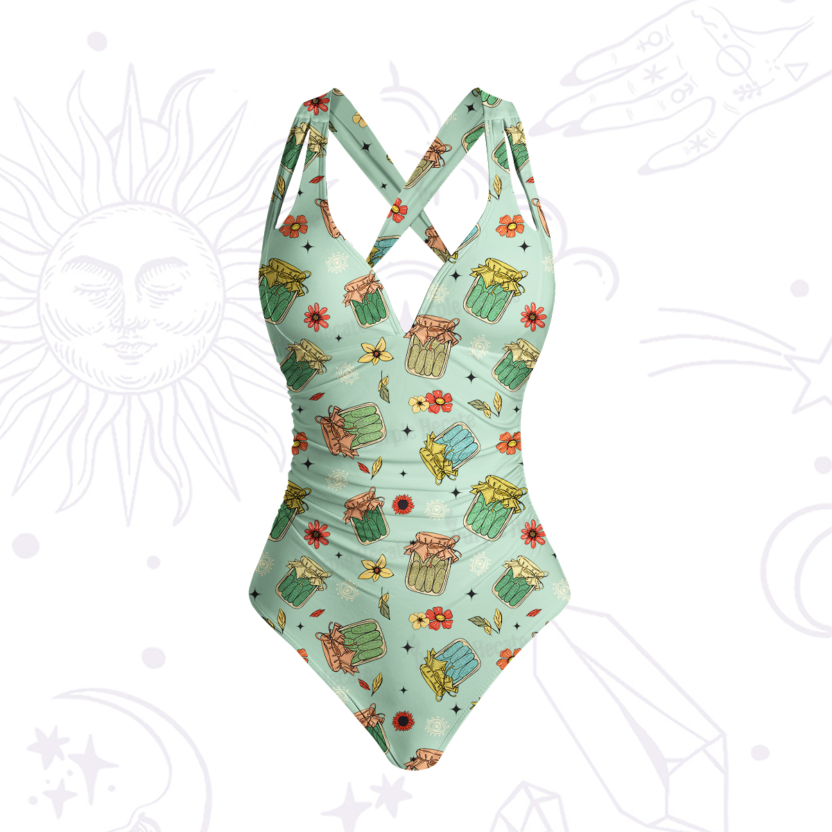 [Copy]Purplehecate Magical Cat Skeleton Mom One-Piece Swimsuit