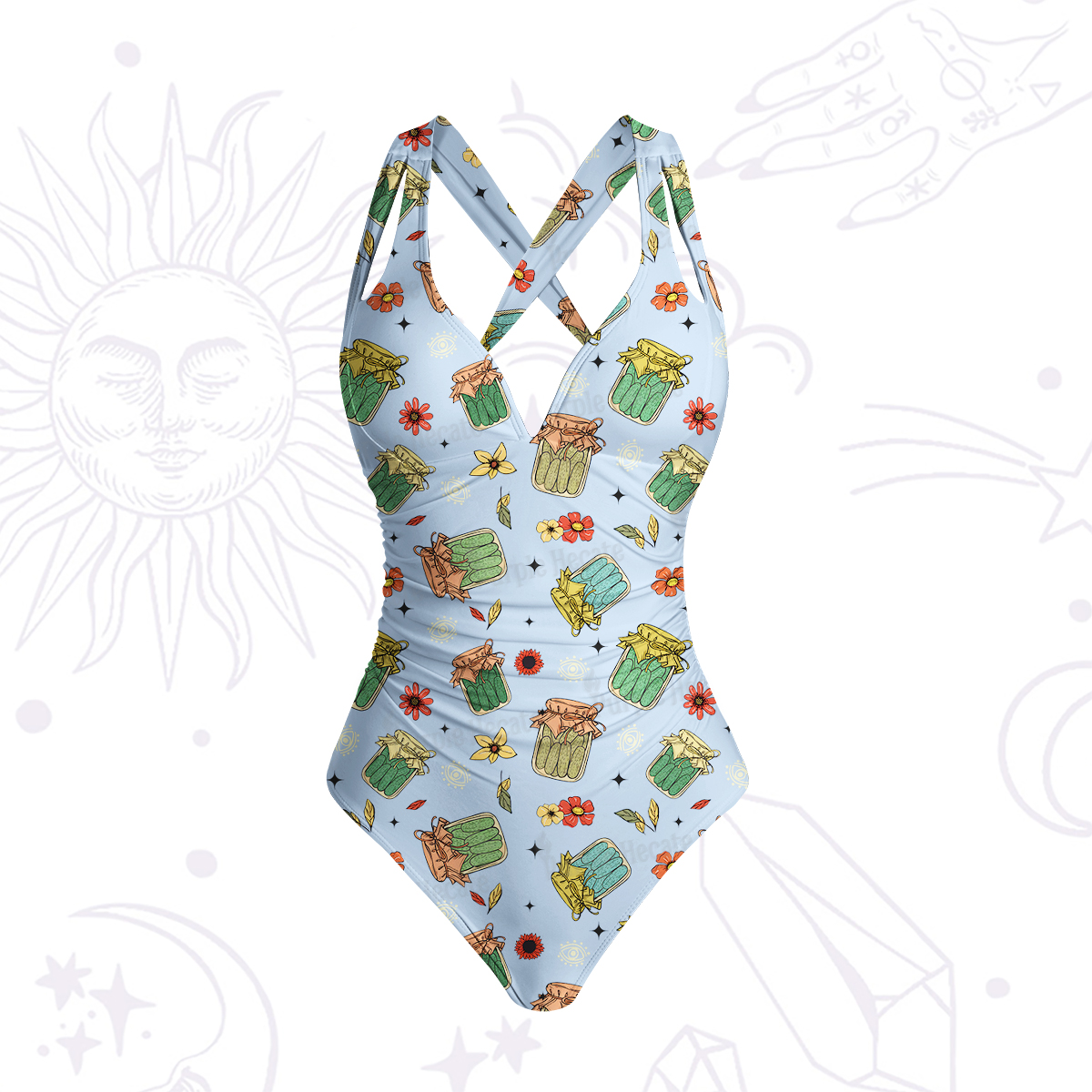 [Copy]Purplehecate Magical Cat Skeleton Mom One-Piece Swimsuit