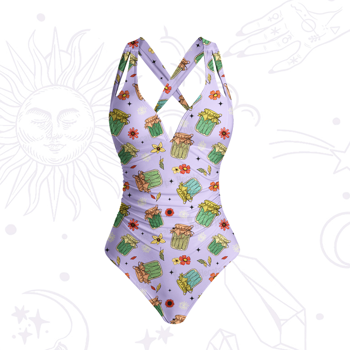 [Copy]Purplehecate Magical Cat Skeleton Mom One-Piece Swimsuit