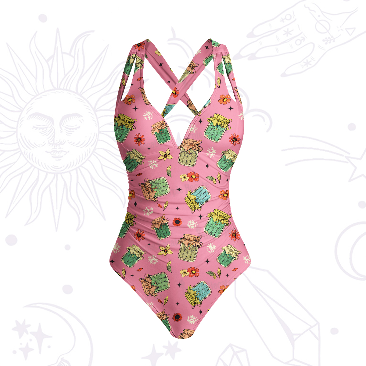 [Copy]Purplehecate Magical Cat Skeleton Mom One-Piece Swimsuit