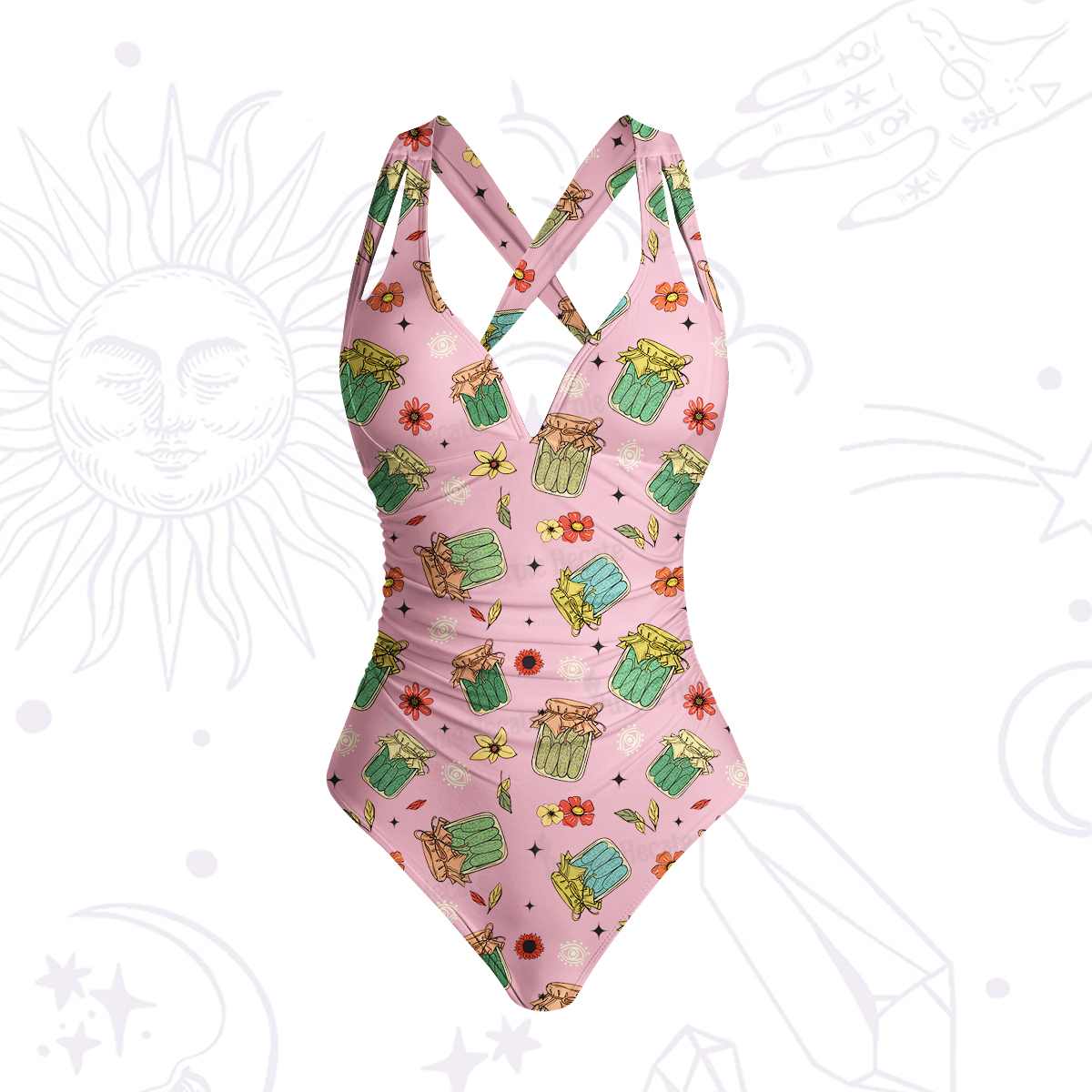 [Copy]Purplehecate Magical Cat Skeleton Mom One-Piece Swimsuit