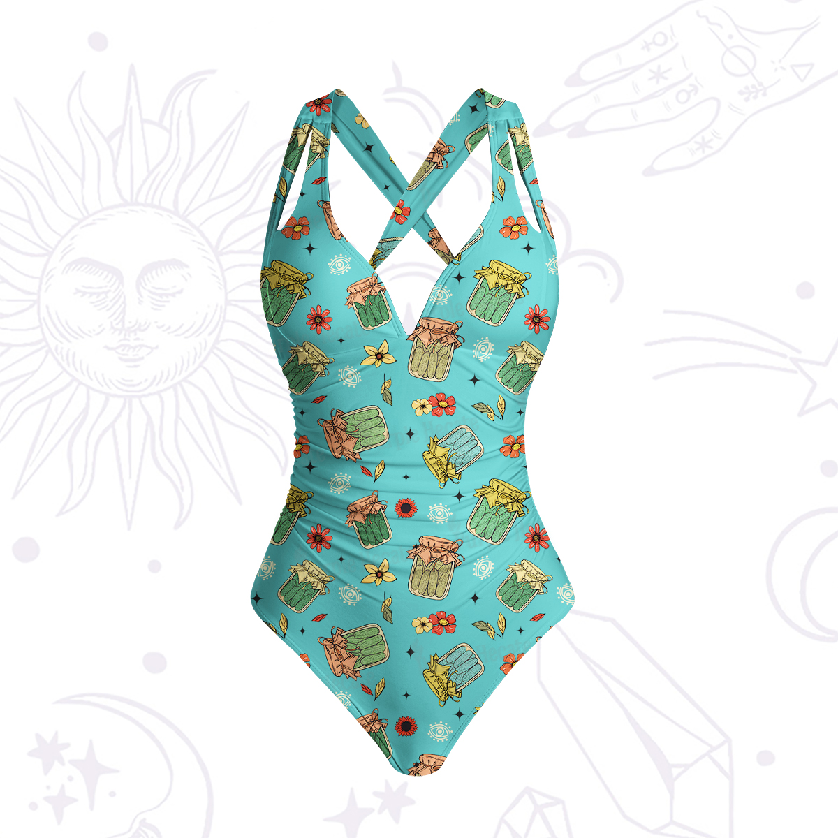 [Copy]Purplehecate Magical Cat Skeleton Mom One-Piece Swimsuit