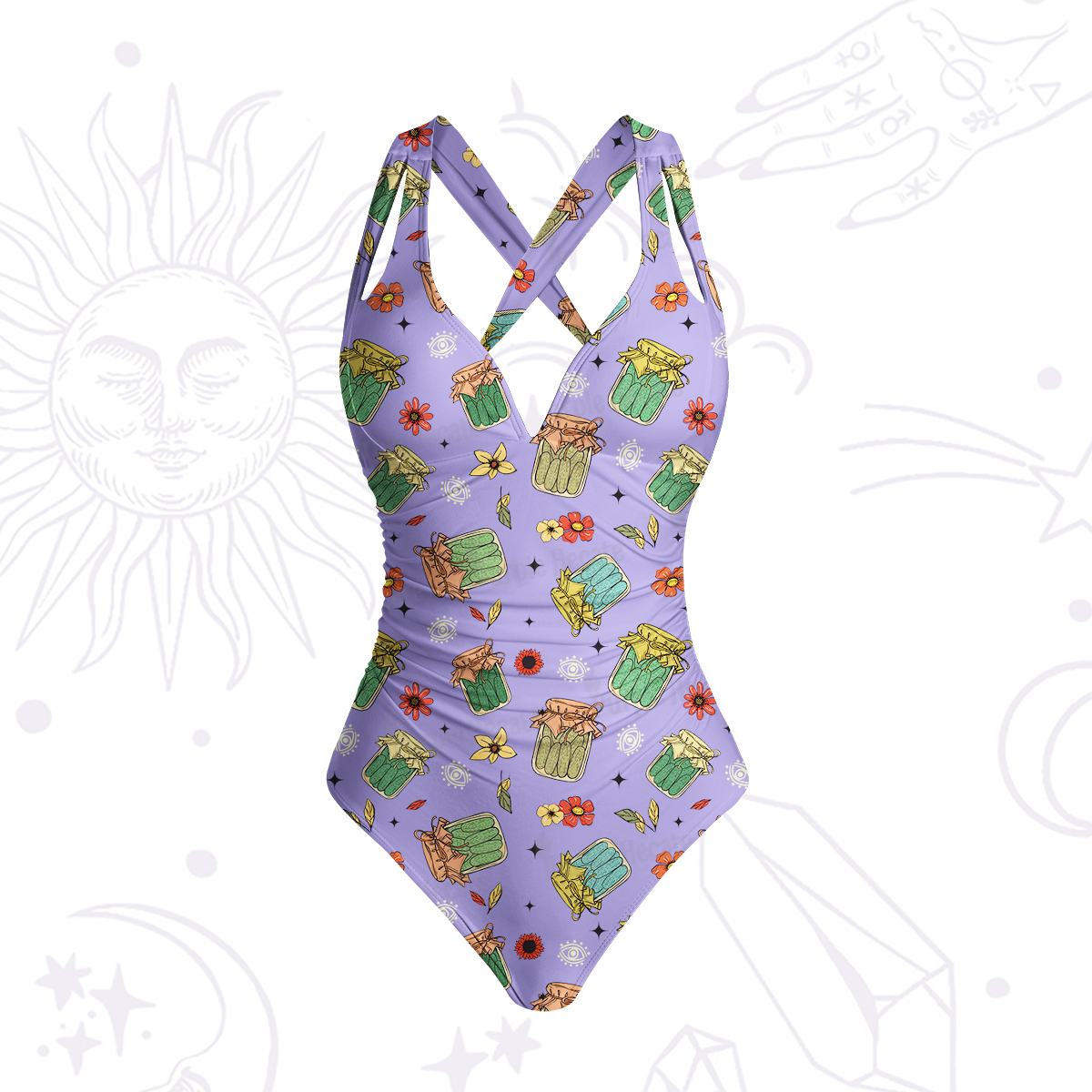 [Copy]Purplehecate Magical Cat Skeleton Mom One-Piece Swimsuit