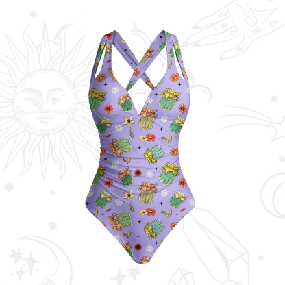 [Copy]Purplehecate Magical Cat Skeleton Mom One-Piece Swimsuit