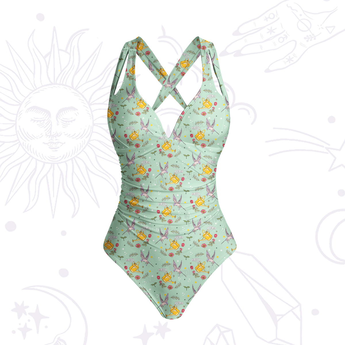Purplehecate Magical Garden One-Piece Swimsuit