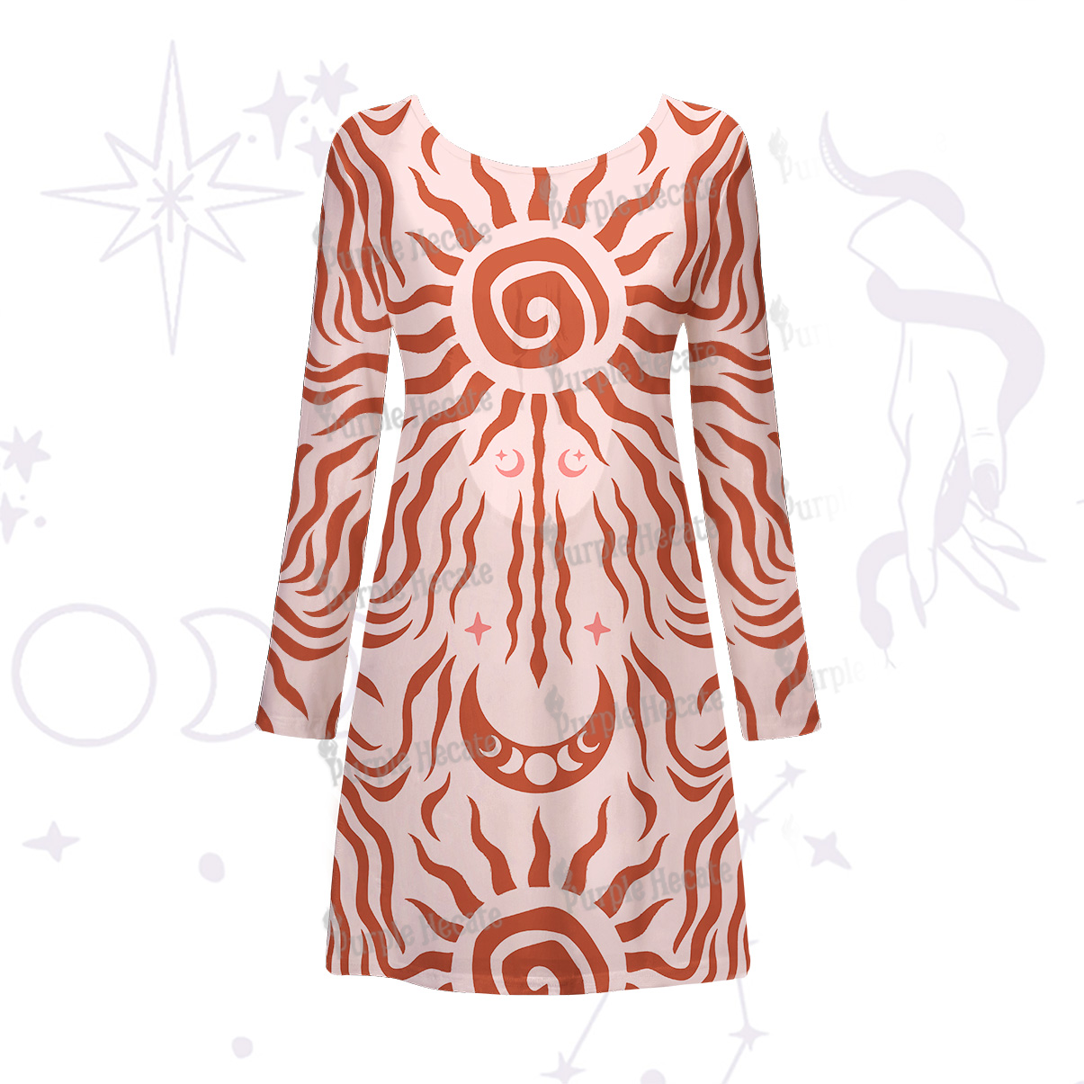 Purplehecate Solar Ritual Beachwear Cover-Up Dress