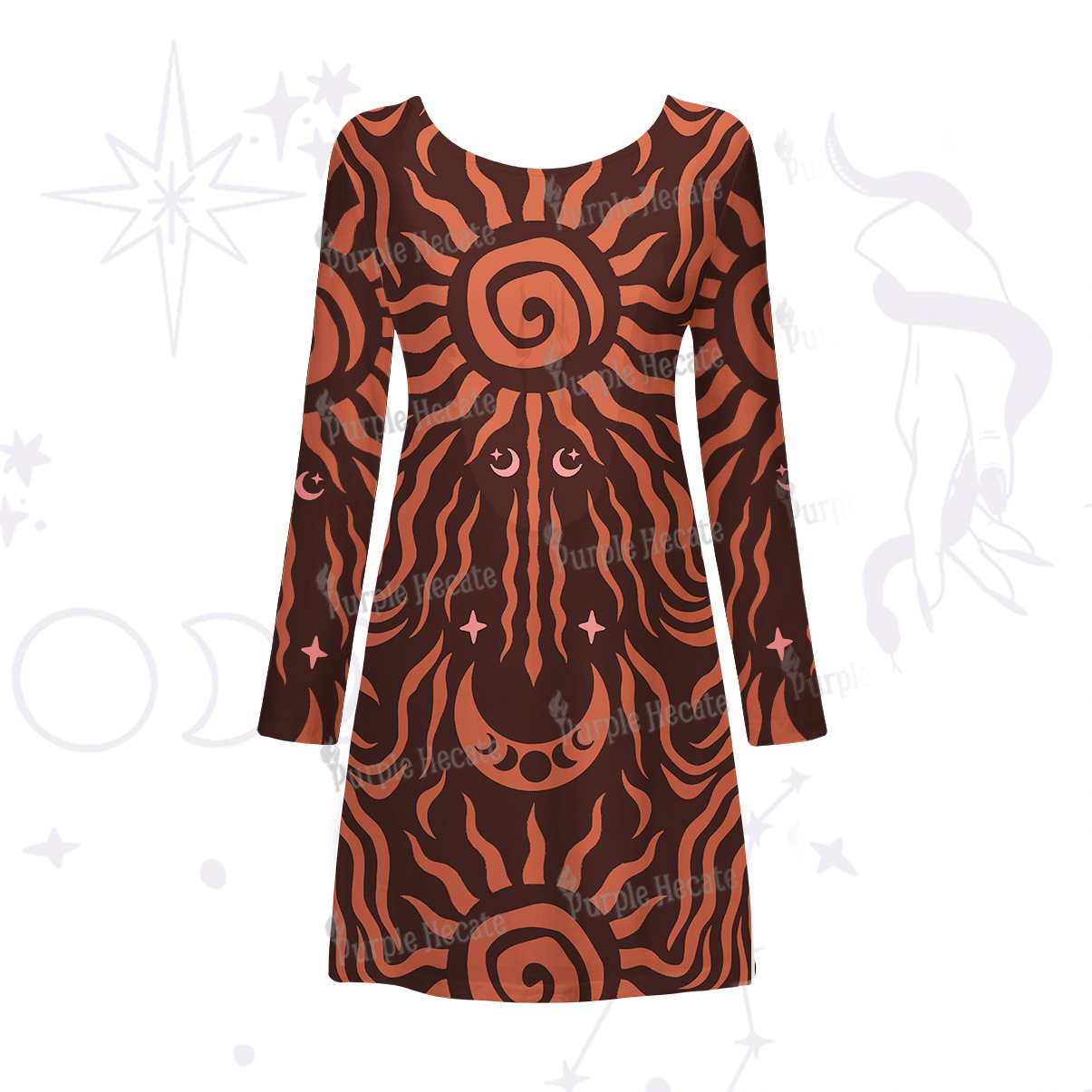 Purplehecate Solar Ritual Beachwear Cover-Up Dress