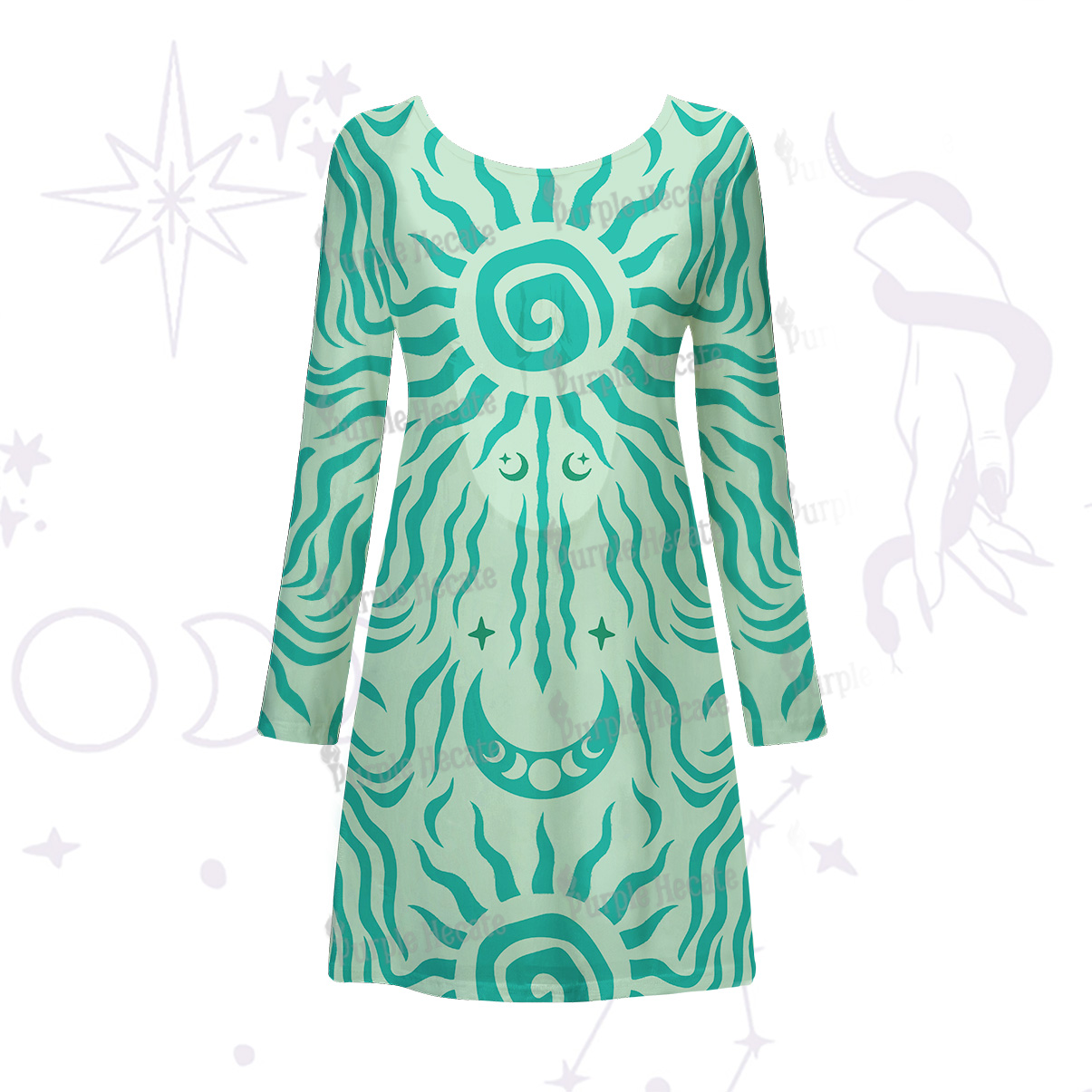 Purplehecate Solar Ritual Beachwear Cover-Up Dress