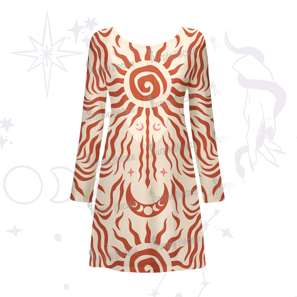 Purplehecate Solar Ritual Beachwear Cover-Up Dress