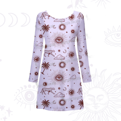 Purplehecate Eye of the Universe Beachwear Cover-Up Dress