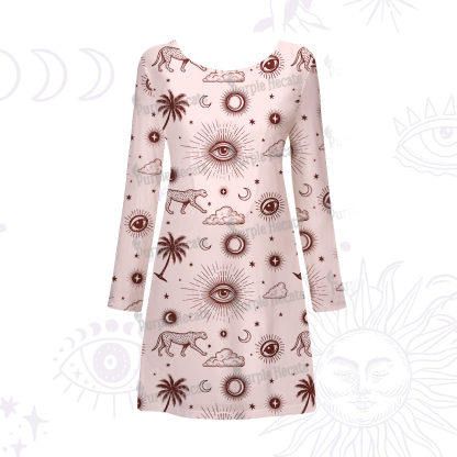 Purplehecate Eye of the Universe Beachwear Cover-Up Dress