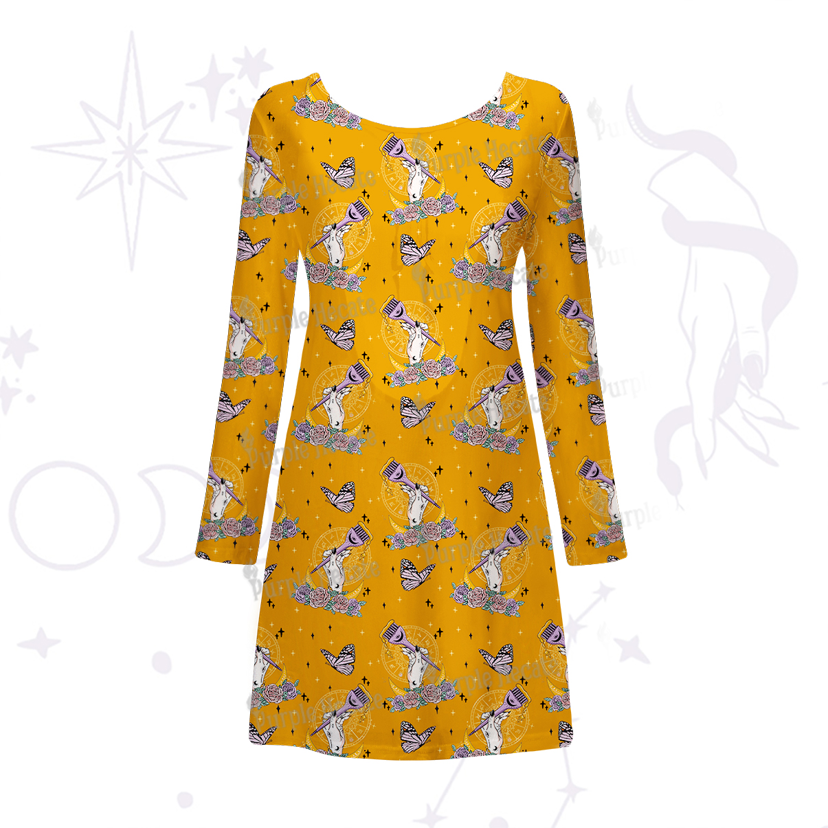 Purplehecate The Hair Colorist Beachwear Cover-Up Dress